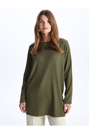 ست بالاتنه و پائین تنه خاکی زنانه بافتنی LC Waikiki - کد 816899769