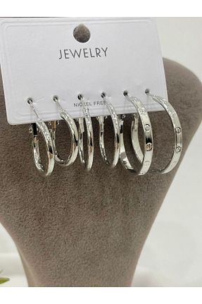 گوشواره استیل (فولاد) زنانه استیل (فولاد) JEWELRY - کد 803185352
