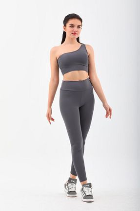 ست بالاتنه و پائین تنه طوسی زنانه بافتنی Eces moda - کد 816958195