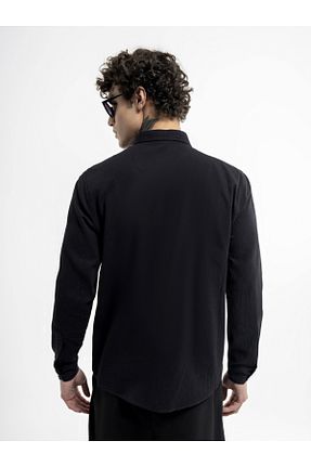 پیراهن مشکی مردانه اورسایز Loft - کد 816957936