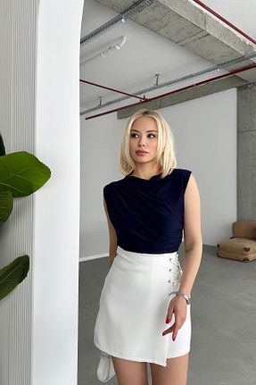 بلوز سرمه ای زنانه ساده LACHT - کد 816954134