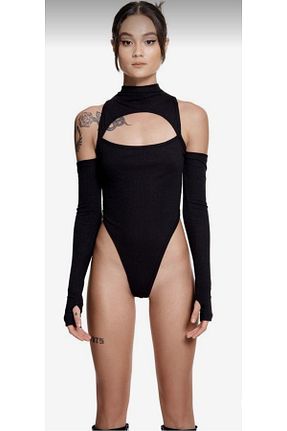 بادی مشکی زنانه یقه ماهیگیر Nsb Tasarım - کد 816967216