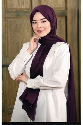 شال بنفش زنانه شیفون JANJAN - کد 816981364