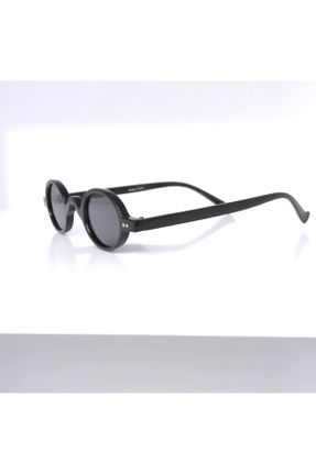 عینک آفتابی مشکی زنانه 48 UV400 استخوان مات بیضی کد 817017130