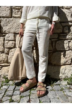 شلوار بژ مردانه کتان sava men fashion - کد 817054021