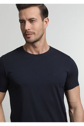 تی شرت مشکی مردانه اسلیم فیت لیکرا کد 817073963