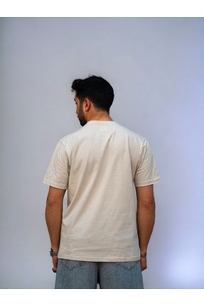 تیشرت بژ زنانه اورسایز nukocollection - کد 816738687
