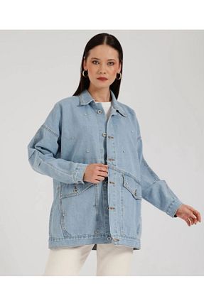 کت آبی زنانه Relaxed My City - کد 816727884