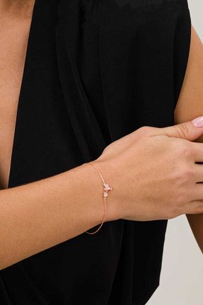 دستبند نقره صورتی زنانه 925 عیار Saena Silver - کد 816766703