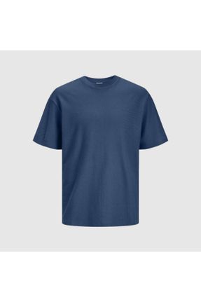 تی شرت آبی مردانه رگولار یقه گرد کد 816825208