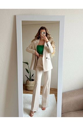 ست بالاتنه و پائین تنه بژ زنانه بافتنی cn novembersun - کد 816903202