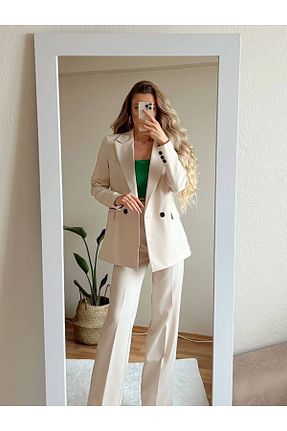 ست بالاتنه و پائین تنه بژ زنانه بافتنی cn novembersun - کد 816903202
