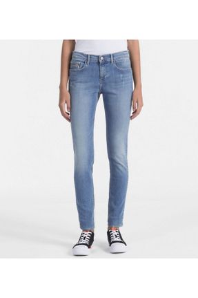 شلوار جین آبی زنانه پاچه ساده جین ساده پوشاک ورزشی بلند کد 816973297