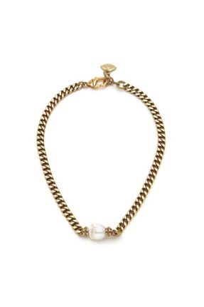 گردنبند جواهر طلائی زنانه برنز کد 379959674