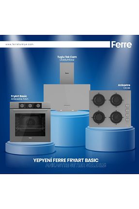ست هود و اجاق گاز طوسی گارانتی نمایندگی رسمی Ferre - کد 797951909