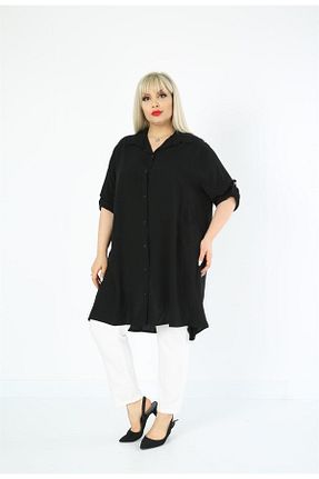 تونیک سایز بزرگ مشکی زنانه بافتنی By Alba Collection - کد 133150589