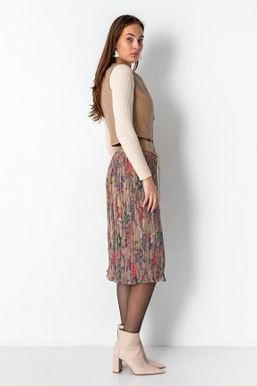 دامن بژ زنانه پارچه Welike - کد 801729966