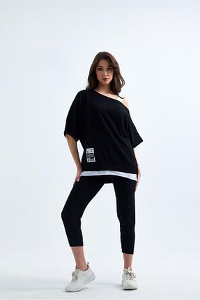 ست بالاتنه و پائین تنه مشکی زنانه بافت leilas - کد 816803565