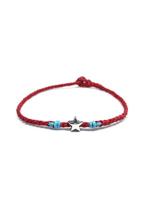 دستبند نقره قرمز زنانه 925 عیار knitbek - کد 816877840