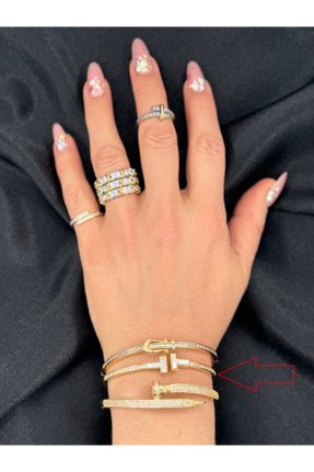 دستبند استیل طلائی زنانه فولاد ( استیل ) کد 816885839