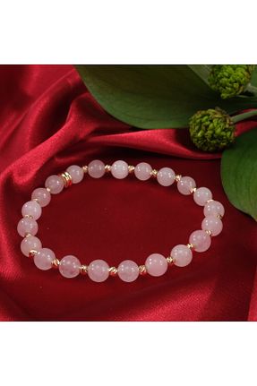 دستبند جواهر صورتی زنانه سنگ طبیعی Padore Accessory - کد 816925219