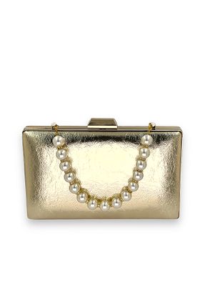 کیف مجلسی طلائی زنانه پارچه ای Biçanta - کد 816900328