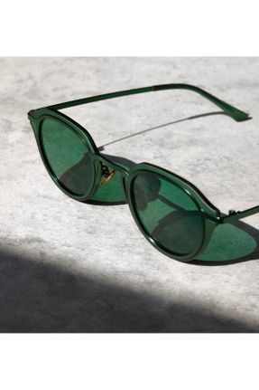 عینک آفتابی سبز زنانه 49 UV400 پلاستیک سایه روشن مستطیل کد 816915526