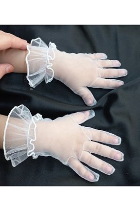 دستکش سفید بچه گانه پلی استر es moda shop - کد 799985001