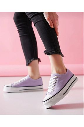 کفش بیرون بنفش زنانه پارچه ای MİSSWEMODASHOES - کد 816939404