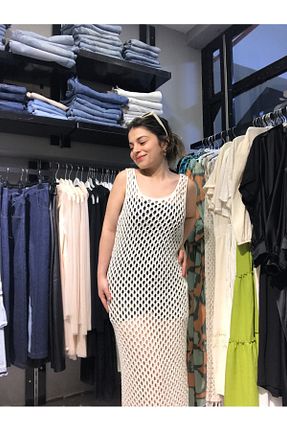 لباس بژ زنانه بافتنی SUMMER - کد 816959185