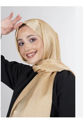 شال طلائی زنانه شیفون JANJAN - کد 816982322