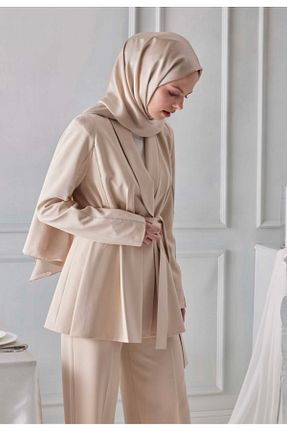 شال بژ زنانه شیفون JANJAN - کد 816981366