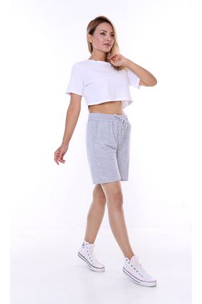 شلوارک و برمودا طوسی زنانه فاق بلند Sea Queen - کد 817171667