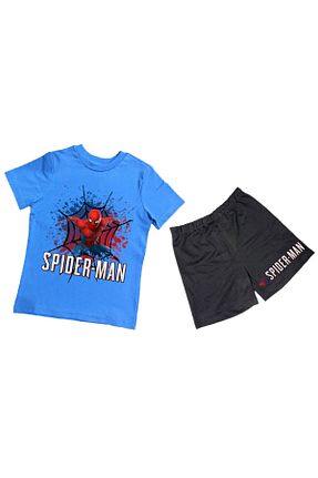 ست بالاتنه و پائین تنه آبی بچه گانه بافت Spiderman - کد 817172962