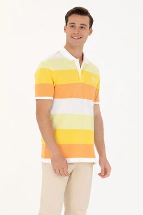 تی شرت نارنجی مردانه رگولار یقه پولو کد 817197889