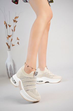 کفش اسنیکر بژ زنانه بدون بند Guja - کد 817209328