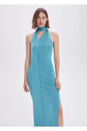 لباس آبی زنانه بافتنی رگولار آستین-بلند کد 729986292