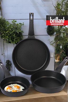 ماهیتابه مشکی زیره نچسب Brillant - کد 817561030