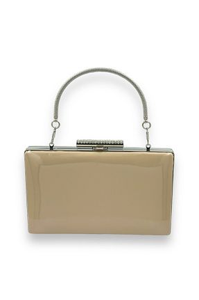 کیف مجلسی بژ زنانه چرم لاکی Biçanta - کد 817359036
