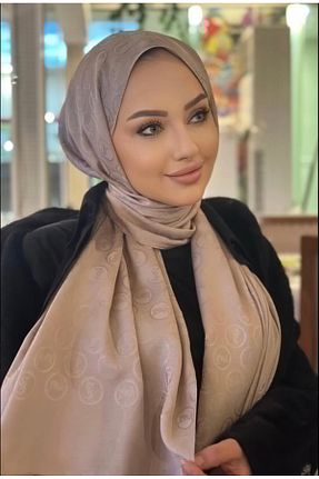 شال بژ زنانه ابریشم TEENNİ - کد 817576165