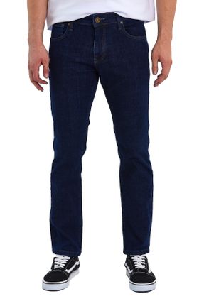 شلوار جین آبی مردانه پاچه لوله ای اسلیم جوان کد 712597816