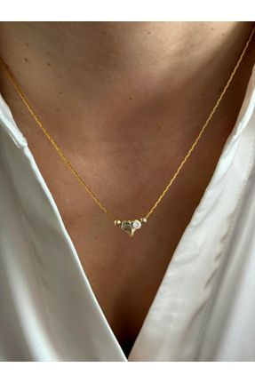 گردنبند جواهر طلائی زنانه روکش طلا کد 107258006