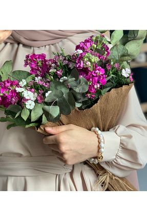 دستبند مروارید سفید مروارید آب شیرین PUREN - کد 741415653