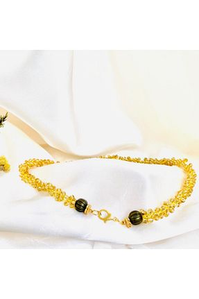 گردنبند جواهر زرد زنانه روکش طلا LeylanTakı - کد 80737934