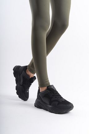کفش اسنیکر مشکی زنانه بند دار BAKGİY - کد 817237651