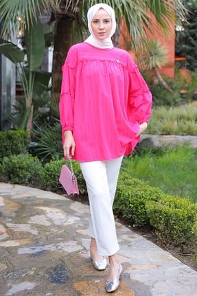 تونیک حجاب صورتی زنانه پنبه ای benguen - کد 817254935