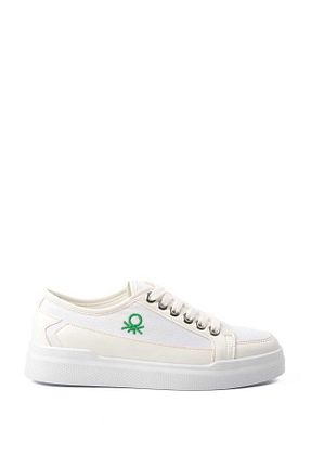 کفش اسنیکر سفید زنانه بند دار United Colors of Benetton - کد 767298136