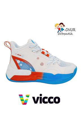 کفش بسکتبال سفید بچه گانه پارچه ای Vicco - کد 817269304