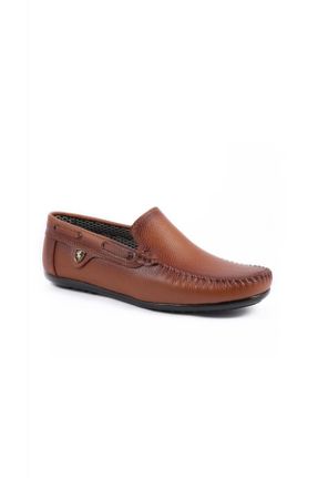 کفش کژوال قهوه ای مردانه چرم مصنوعی پاشنه کوتاه ( 4 - 1 cm ) پاشنه ساده کد 38622574