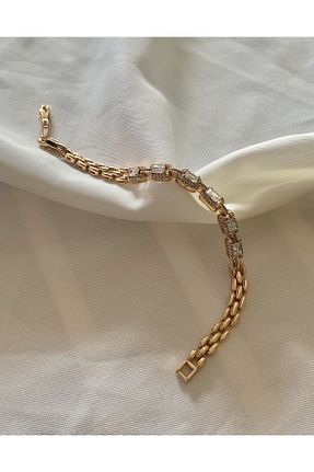 دستبند استیل (فولاد) طلائی زنانه استیل ضد زنگ TuQos - کد 736416464